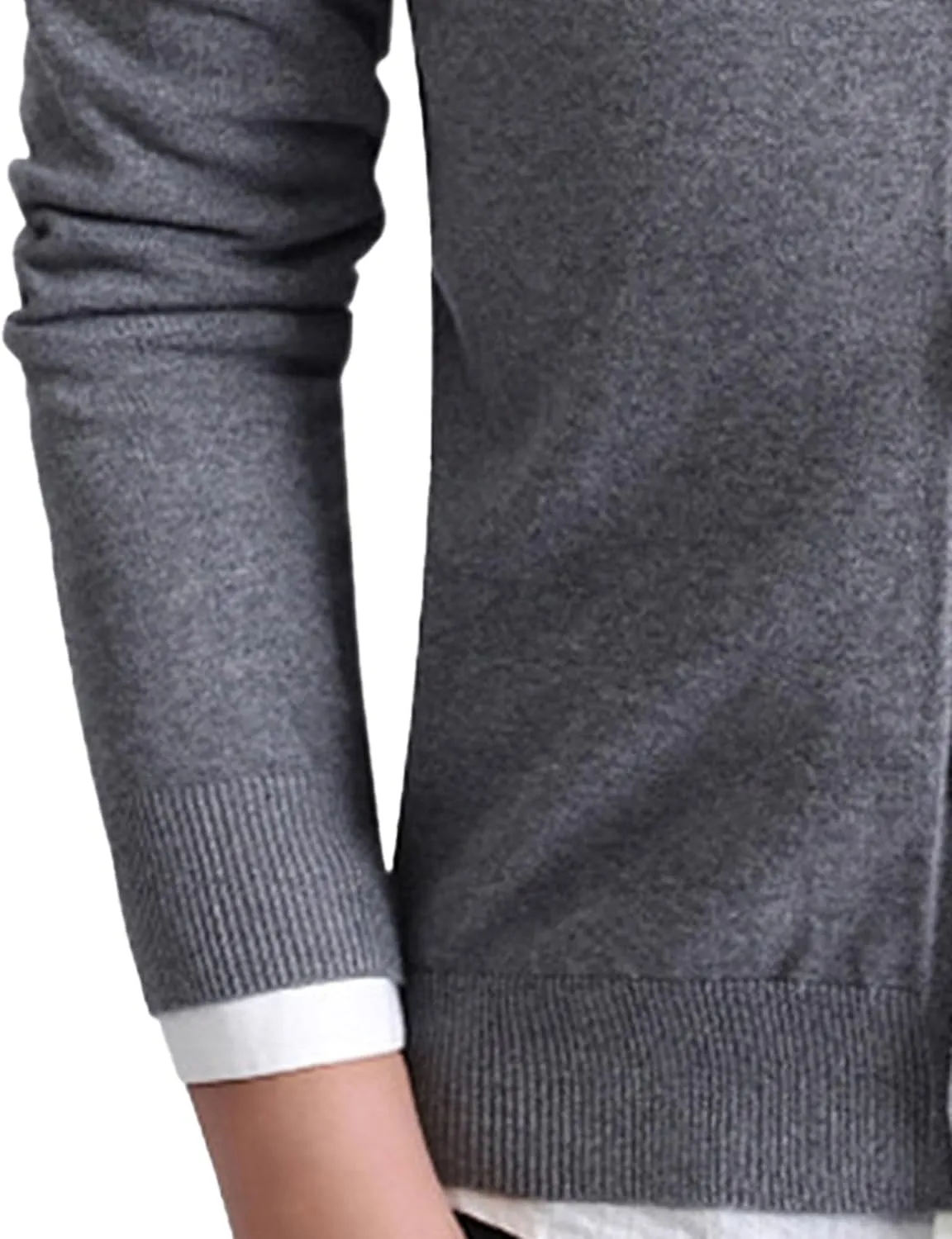 Men's Cardigan Sweater V-Shaped Collar Button Down Knit Blazer Jacket Knitwear Breasted Soft Outerwear