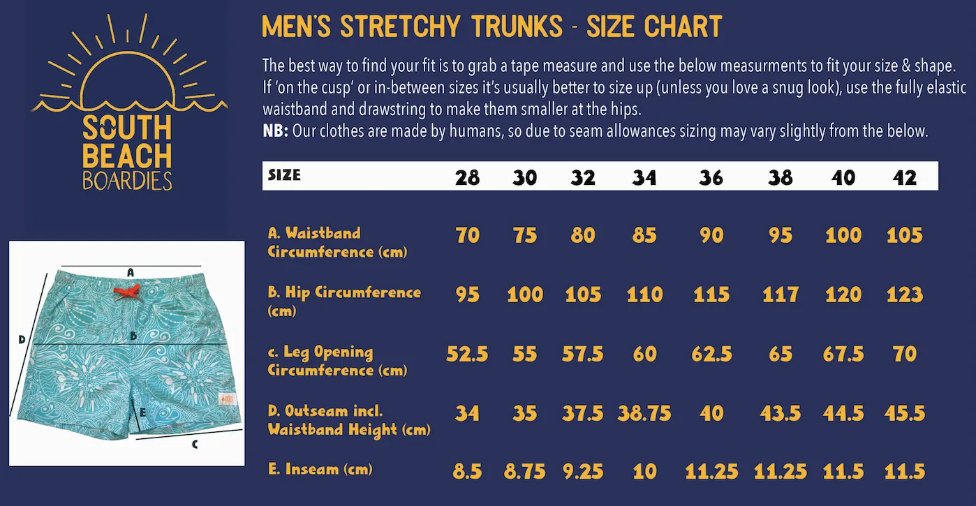 Men's Stretchy Trunks: Bugs