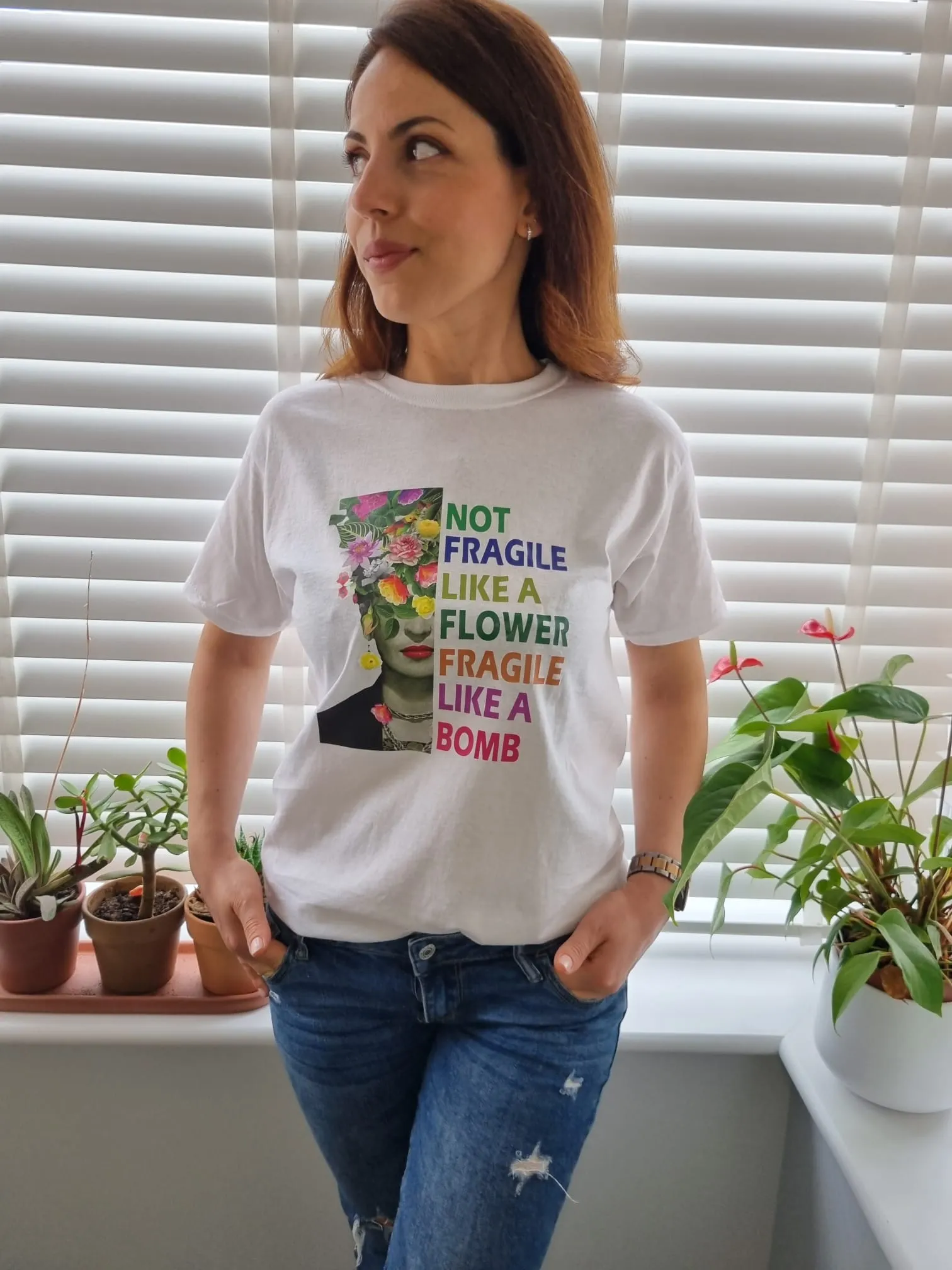 Mexican Summer Rainbow Text Slogan Tee In White