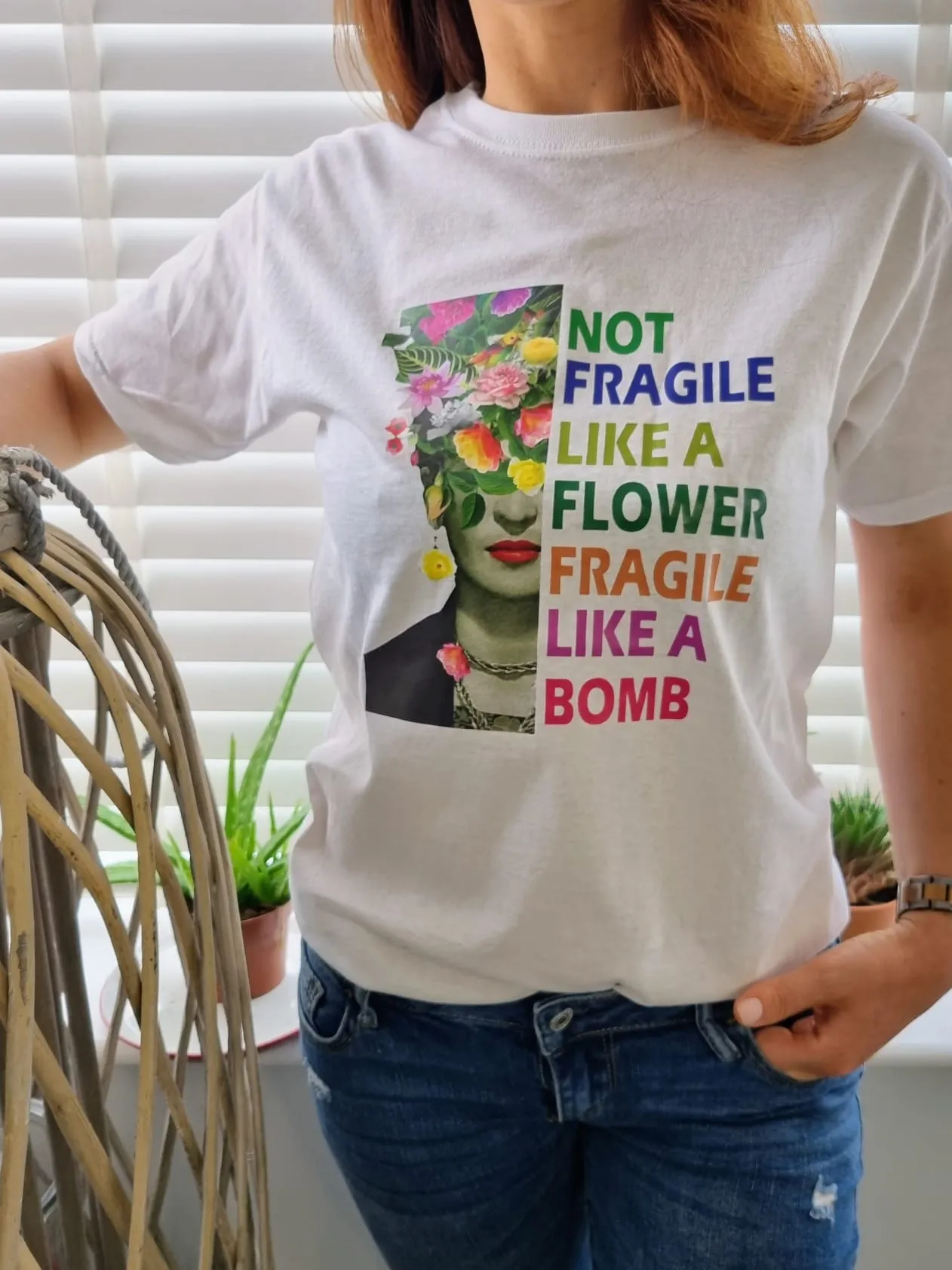 Mexican Summer Rainbow Text Slogan Tee In White