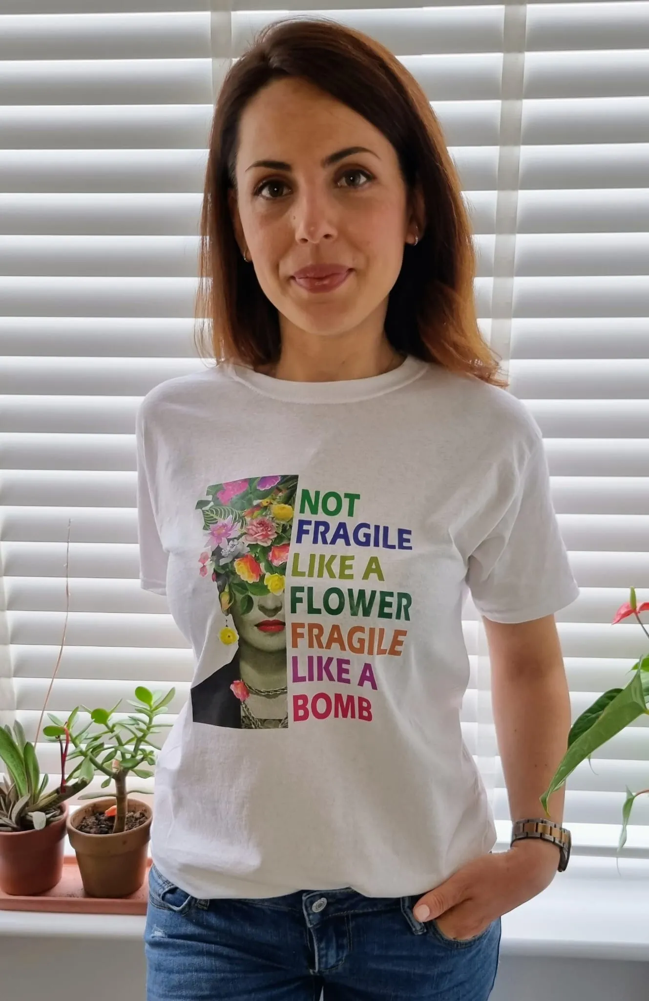Mexican Summer Rainbow Text Slogan Tee In White