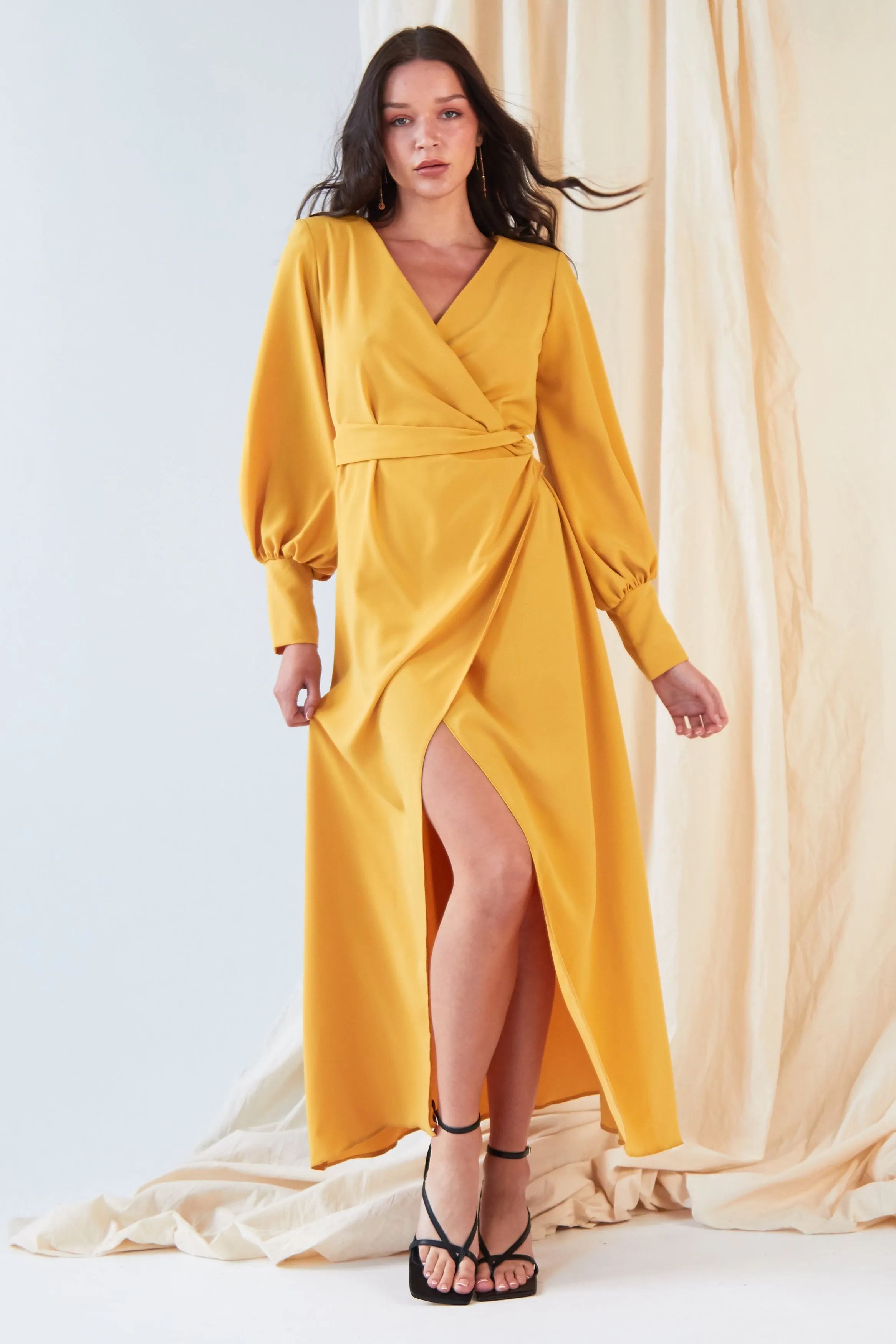Mustard Wrap Dress