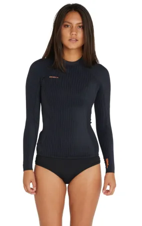 O'Neill - Womens Hyperfreak Long Sleeve Wetsuit Jacket - Black