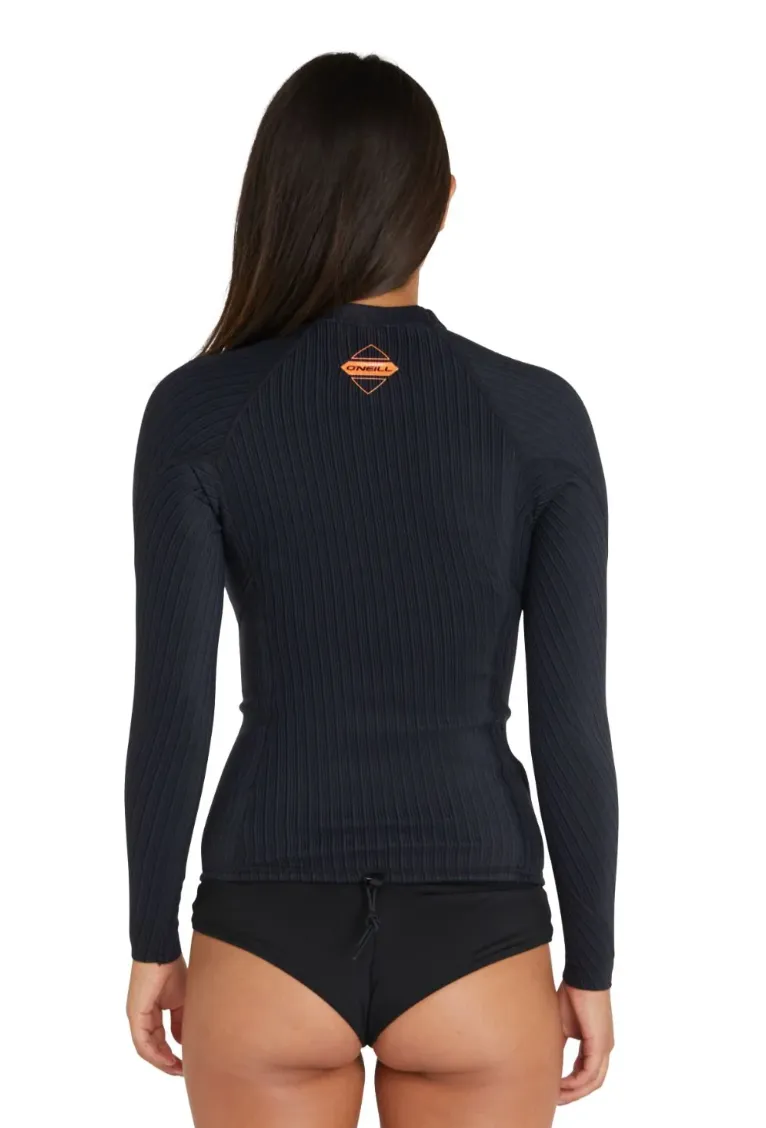 O'Neill - Womens Hyperfreak Long Sleeve Wetsuit Jacket - Black