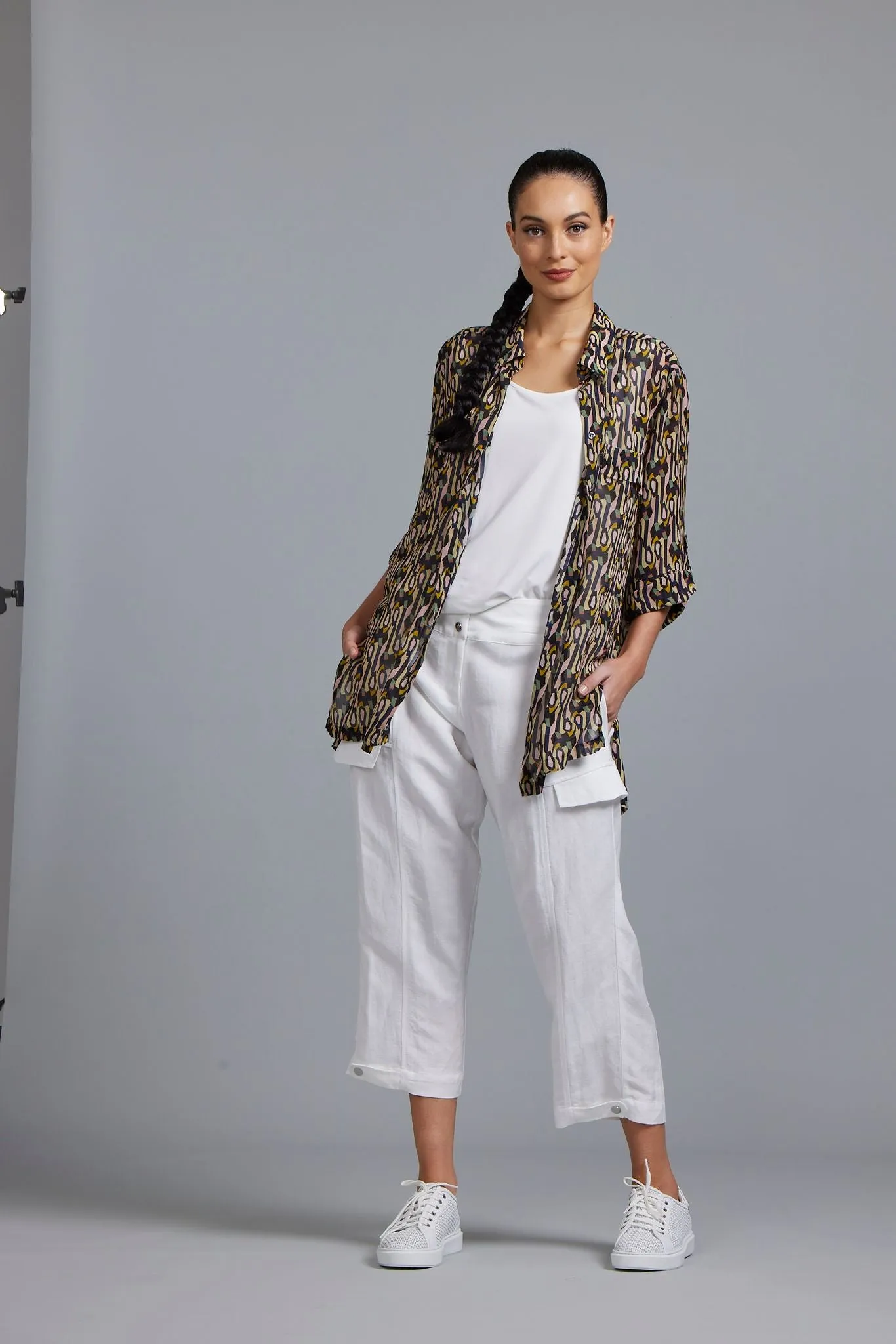 Paula Ryan Print Panel Shirt