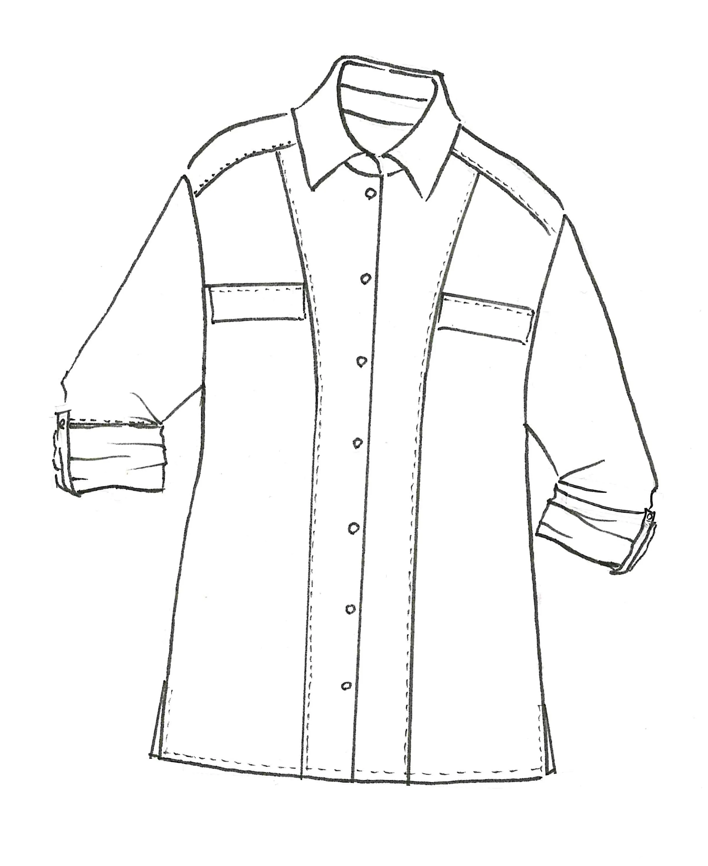 Paula Ryan Washer Linen Panel Shirt