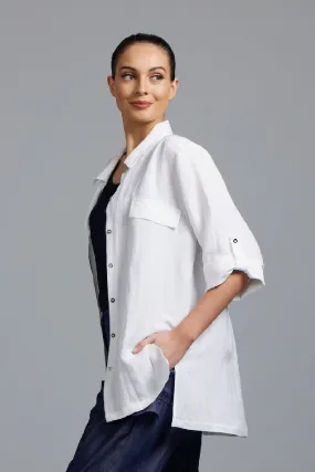 Paula Ryan Washer Linen Panel Shirt