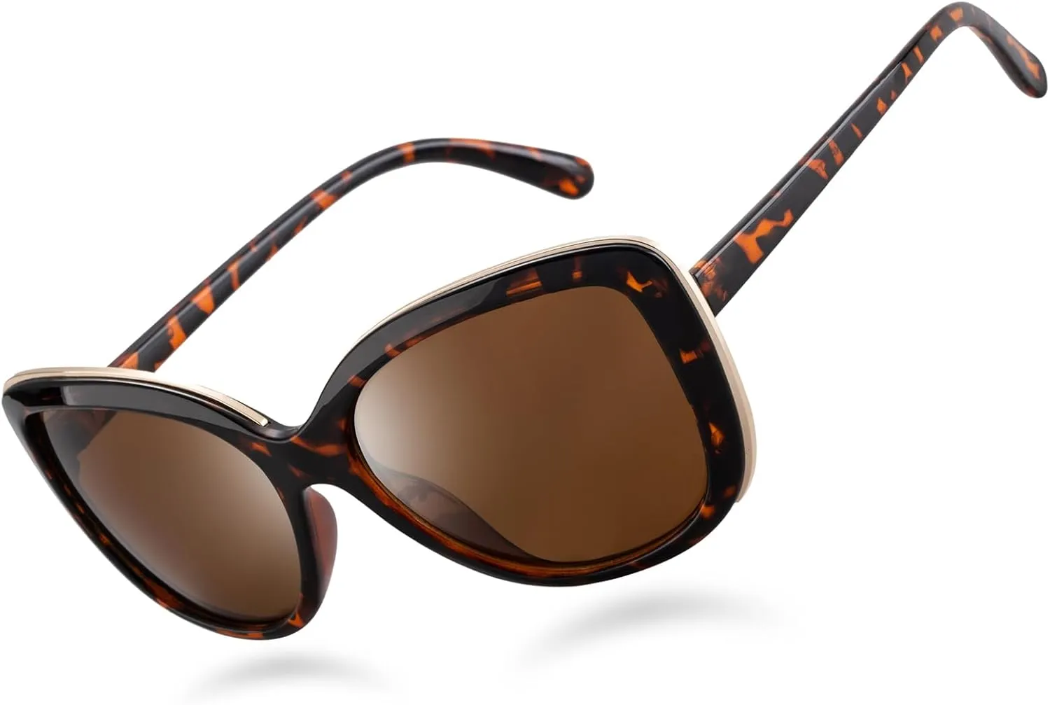 Polarized Sunglasses for Women, Rhinestone Bling Oval Sun Glasses for Driving/Shopping UV Protection Shades