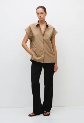 Relaxed Sleeveless Shirt - Stone