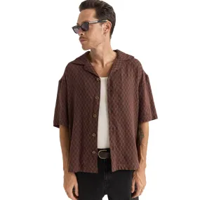 Rhythm Relaxed Texture Shirt - Chocolate