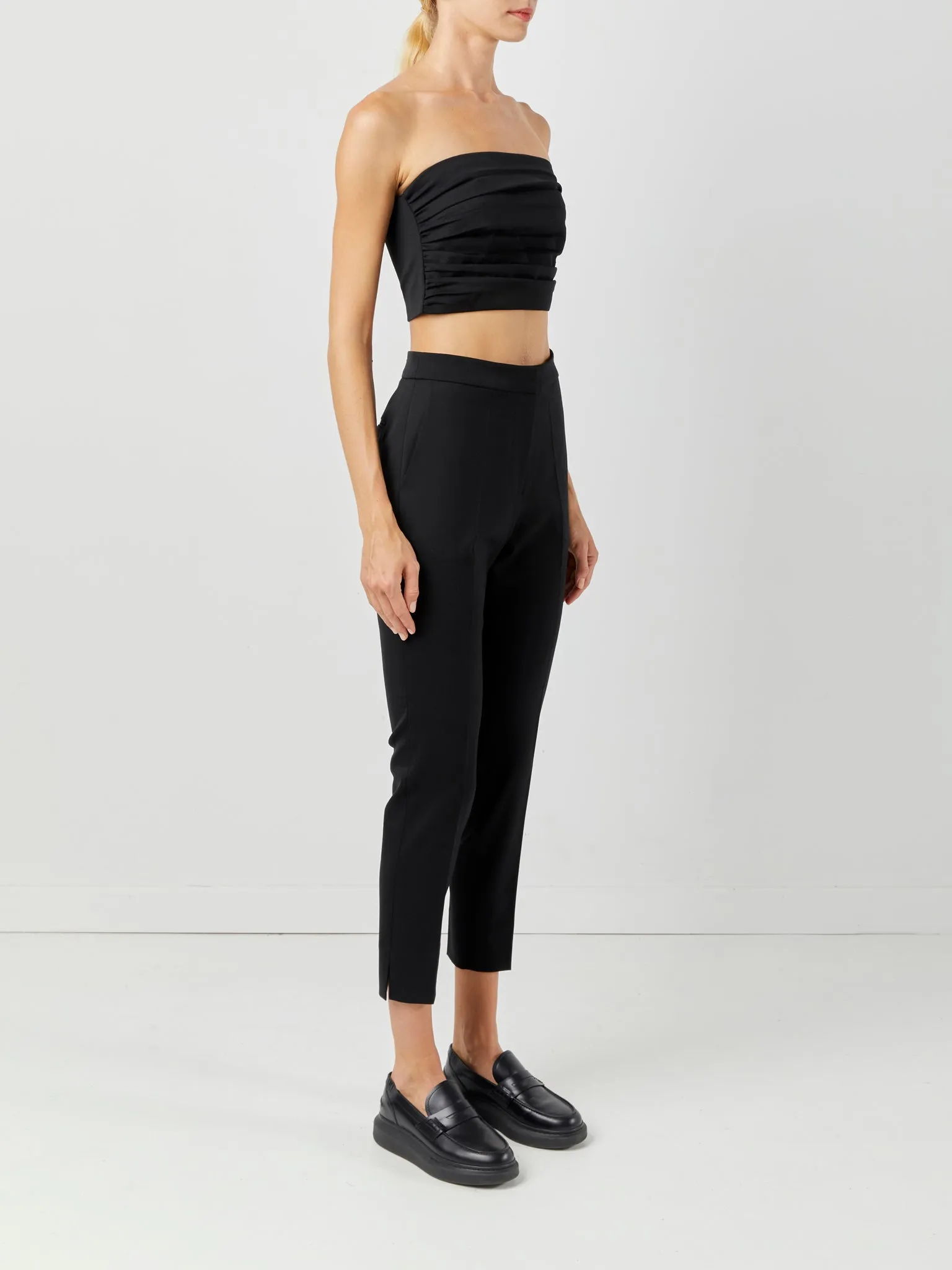 Shirred Strapless Top