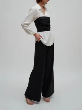 Shirred Strapless Top