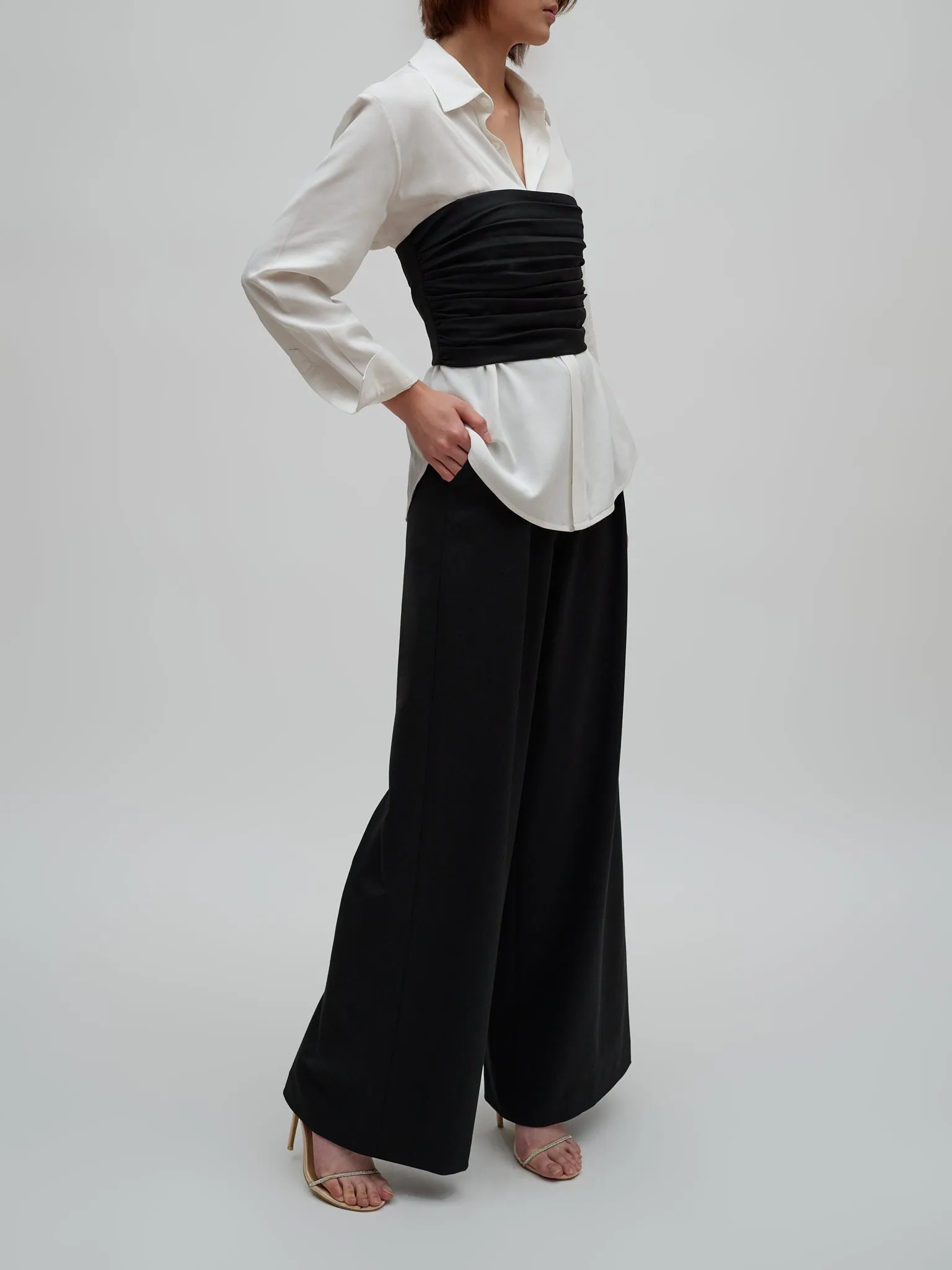 Shirred Strapless Top