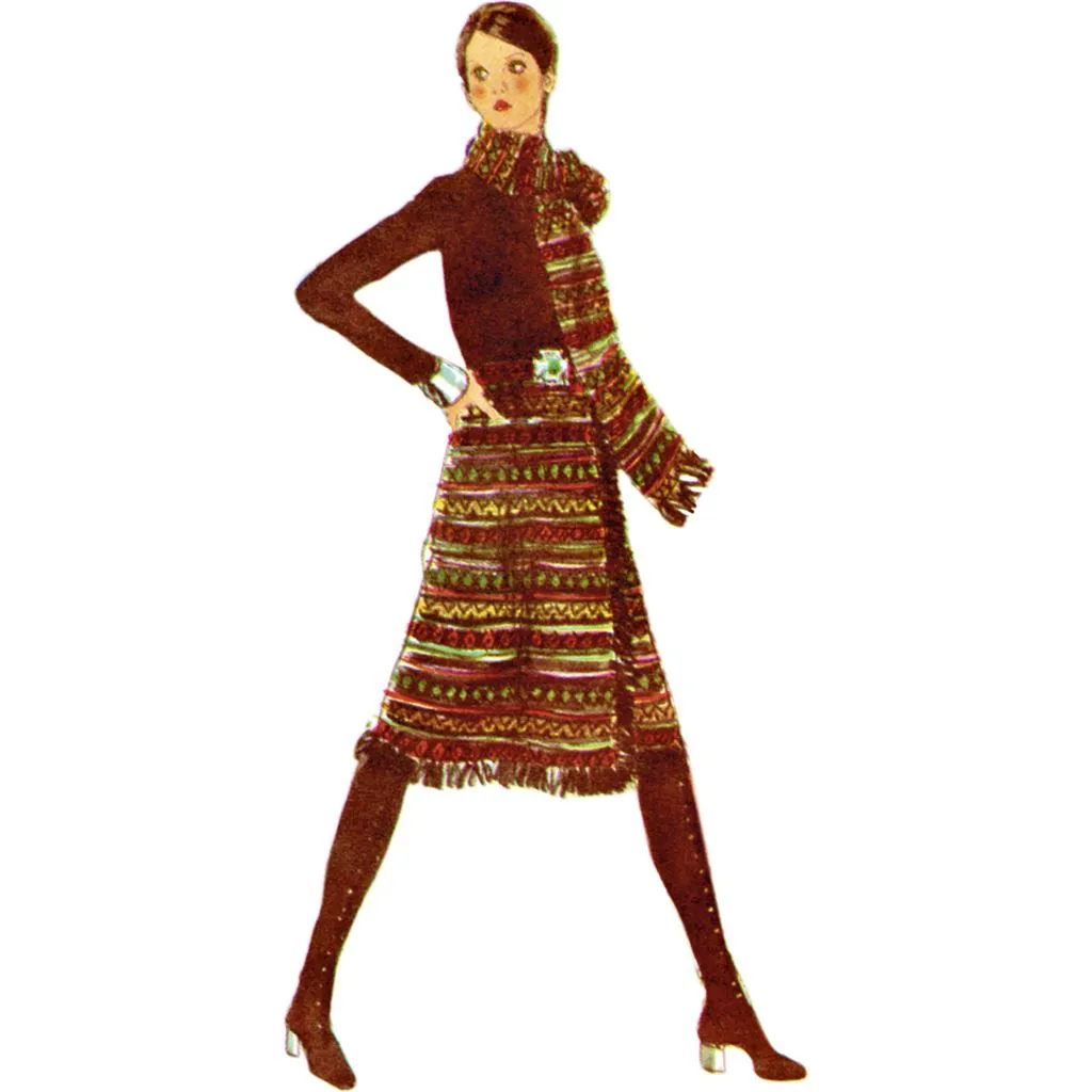 Simplicity Sewing Pattern S3017 Misses' Dress with Front-Wrap Skirt and Scarf