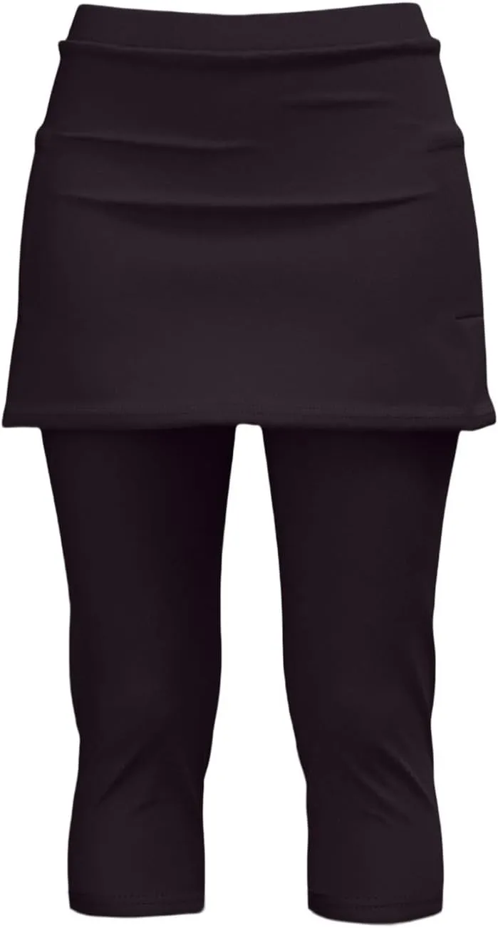 Skirted Leggings for Women 2025 Summer Golf Skorts Capris Gym Tennis Stretchy Soft Yoga Workout Legging with Skirts