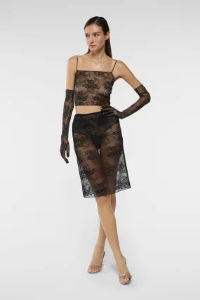 Soft Lace Midi Skirt