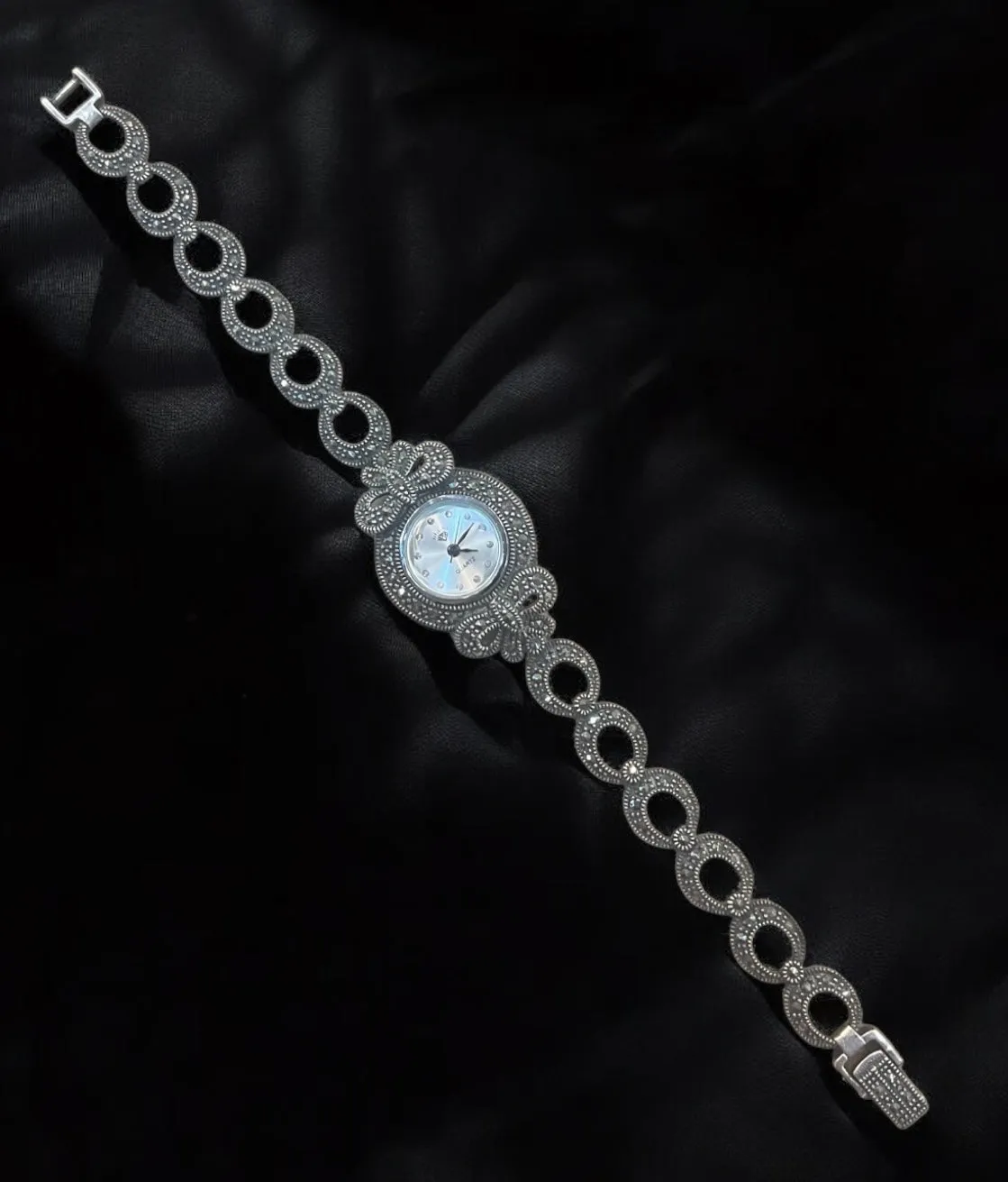 The Chic 925 Silver Marcasite Watch