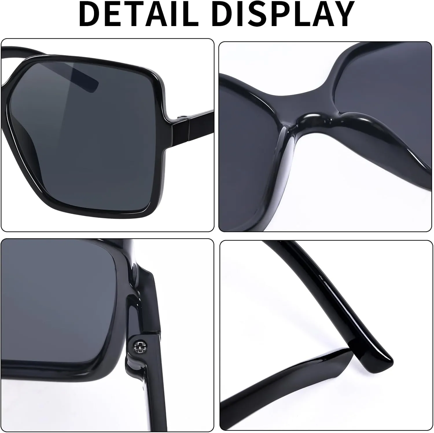Trendy sunglasses for women, UV Protection polarized lenses,lightweight retro plastic frame,for travel and driving
