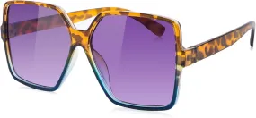 Trendy sunglasses for women, UV Protection polarized lenses,lightweight retro plastic frame,for travel and driving