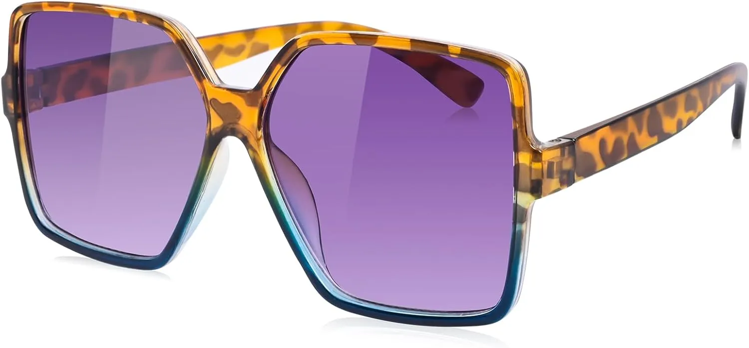 Trendy sunglasses for women, UV Protection polarized lenses,lightweight retro plastic frame,for travel and driving