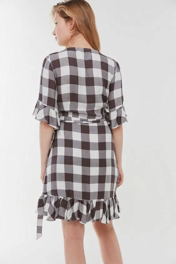 Urban Outfitters UO Frankie Wrap Mini Dress