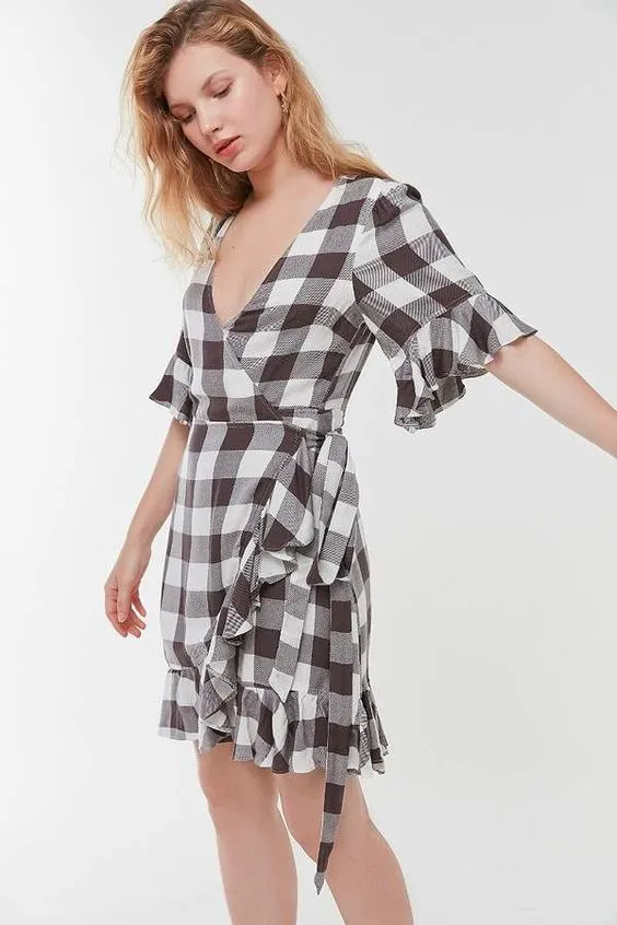 Urban Outfitters UO Frankie Wrap Mini Dress