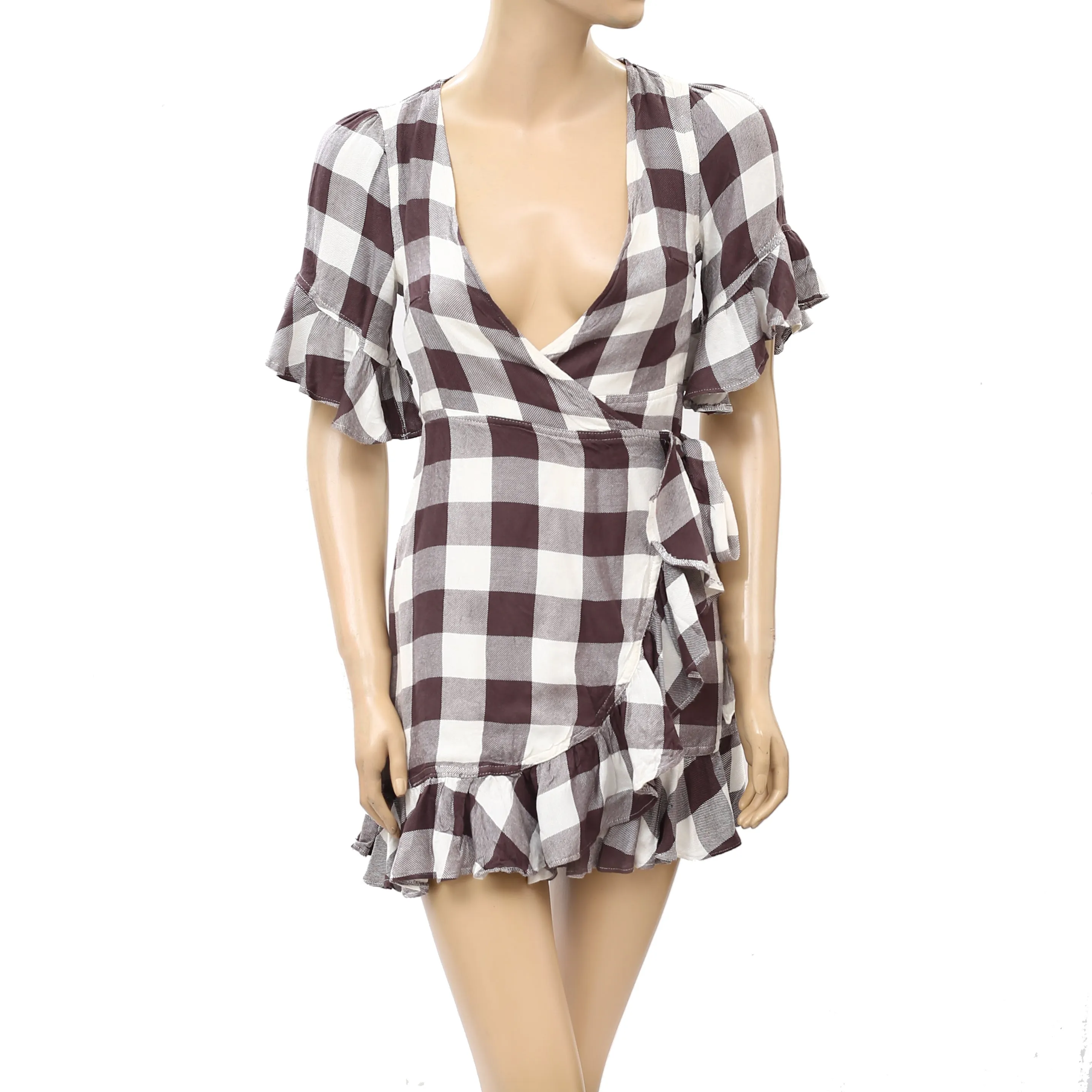 Urban Outfitters UO Frankie Wrap Mini Dress