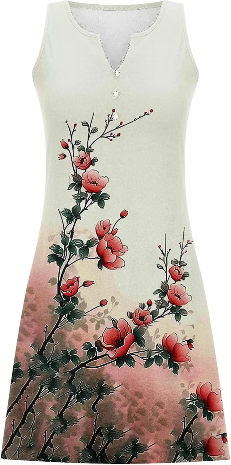 Women Dresses Casual Exotic Boho Waist-Length Trendy Dress Elegant Midi Dress Retro Sexy Beach Wedding Guest Dress