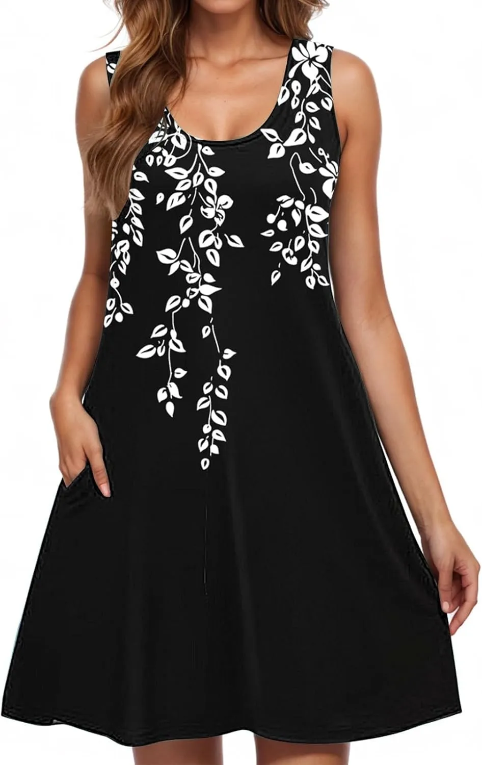 Women's 2025 Summer Casual Floral Boho Dress Elegant Halter Flowy Ruffle Midi Dress Sundresses Casual Beach Dresses