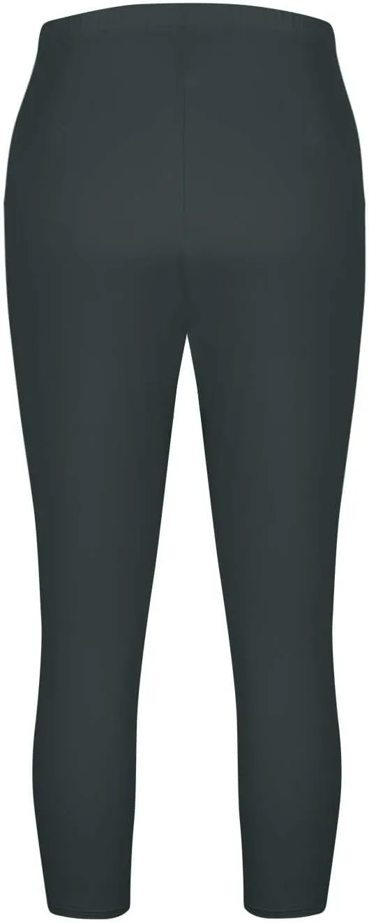 Women's Plus Size Capris Leggings High Waist Tummy Control Pants Soft Stretchy Yoga Workout Capped Pants