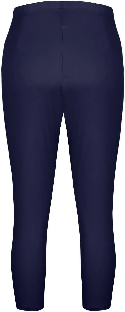 Women's Plus Size Capris Leggings High Waist Tummy Control Pants Soft Stretchy Yoga Workout Capped Pants