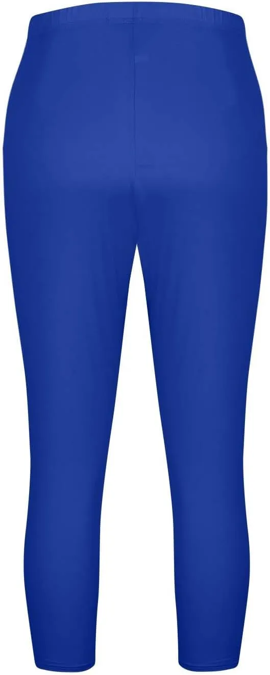 Women's Plus Size Capris Leggings High Waist Tummy Control Pants Soft Stretchy Yoga Workout Capped Pants