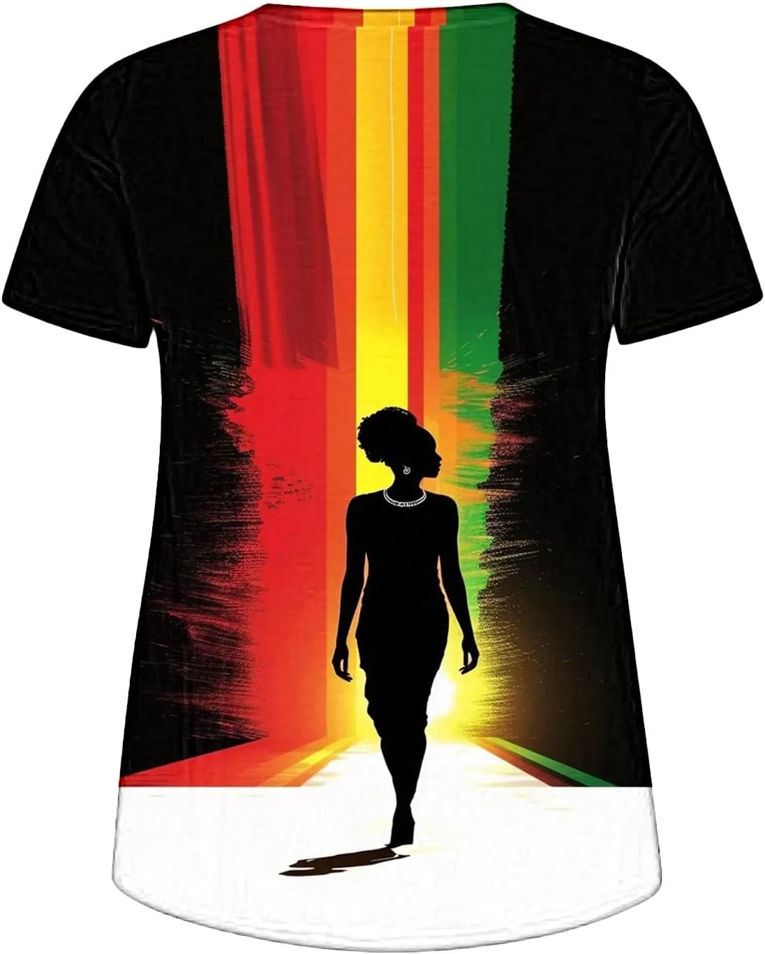Womens Plus Size Juneteenth Shirt Short Sleeve Summer Tops Black History Month T-Shirts African Freedom Day Tees