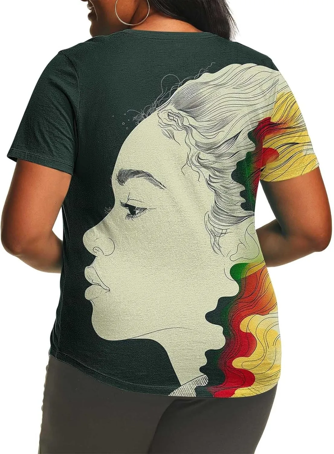 Womens Plus Size Juneteenth Shirt Short Sleeve Summer Tops Black History Month T-Shirts African Freedom Day Tees