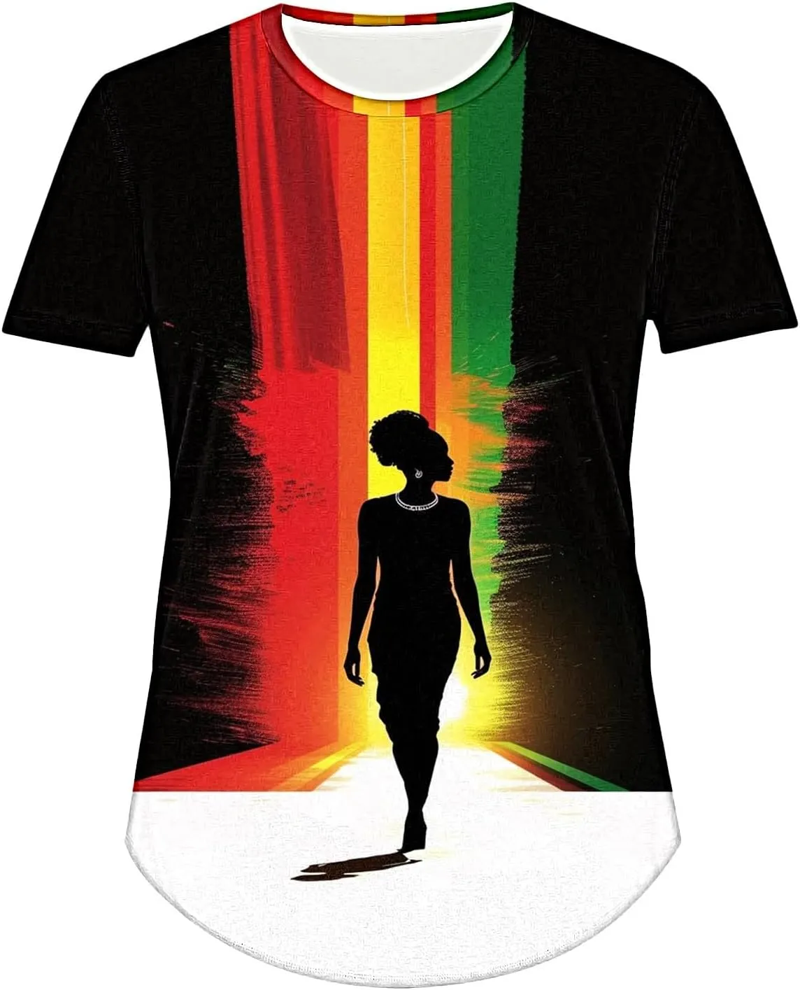 Womens Plus Size Juneteenth Shirt Short Sleeve Summer Tops Black History Month T-Shirts African Freedom Day Tees