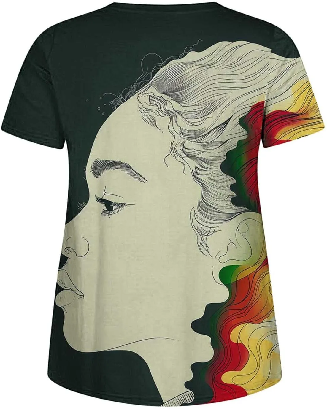 Womens Plus Size Juneteenth Shirt Short Sleeve Summer Tops Black History Month T-Shirts African Freedom Day Tees